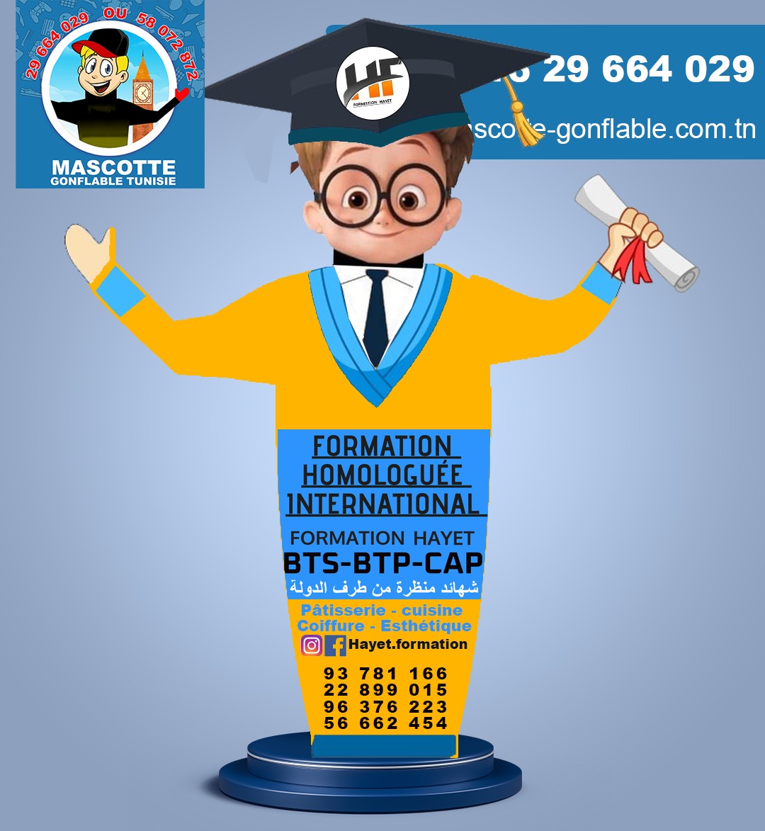mascotte-gonflable : centre de formation 