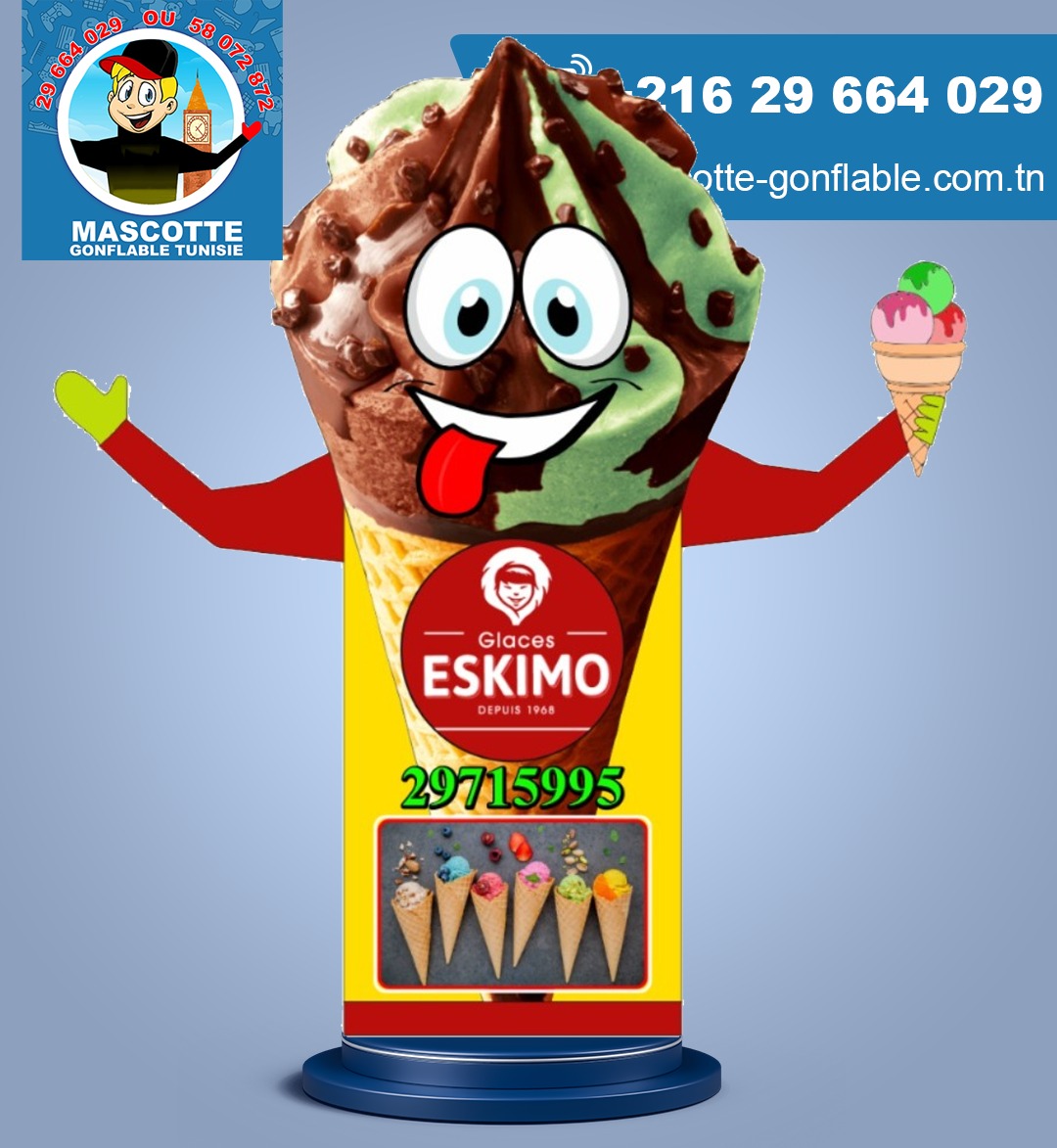 MascotteGonflable : glace